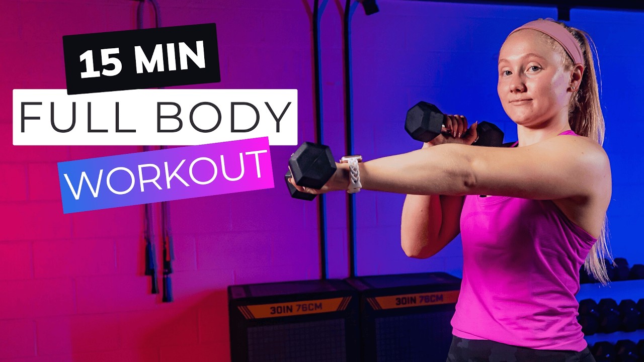 15 Minute Full Body Pilates Dumbbell Workout | Beginner Friendly Strength