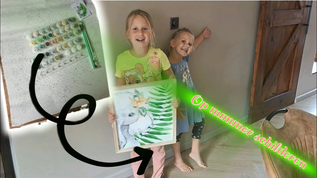 Samen met de kids op nummer schilderen. 😀