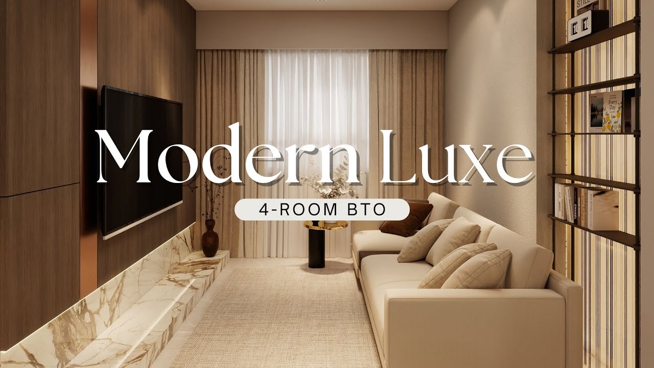 Modern Luxe 4-Room BTO Renovation Tour | Bishan Ridges | Singapore Interior Design & Home Makeover