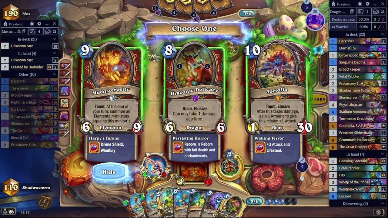 Hearthstone Echoes of the Infinite Dragon Warrior: Buffing everything.
