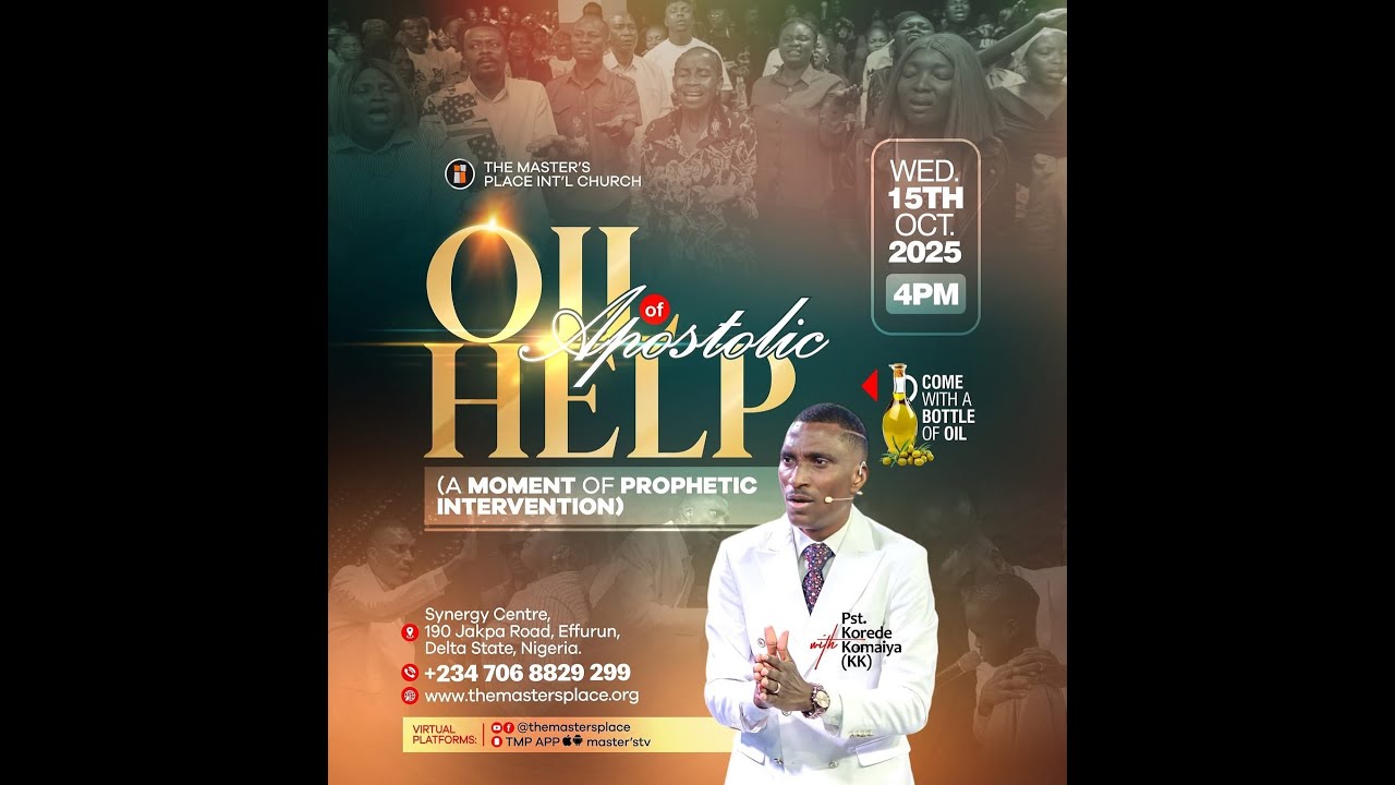 Oil of Apostolic Help With Pastor Korede Komaiya || 15-10-2025