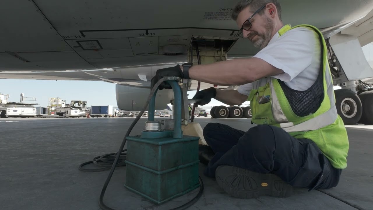 Boeing B777 200F Backup Generator Servicing