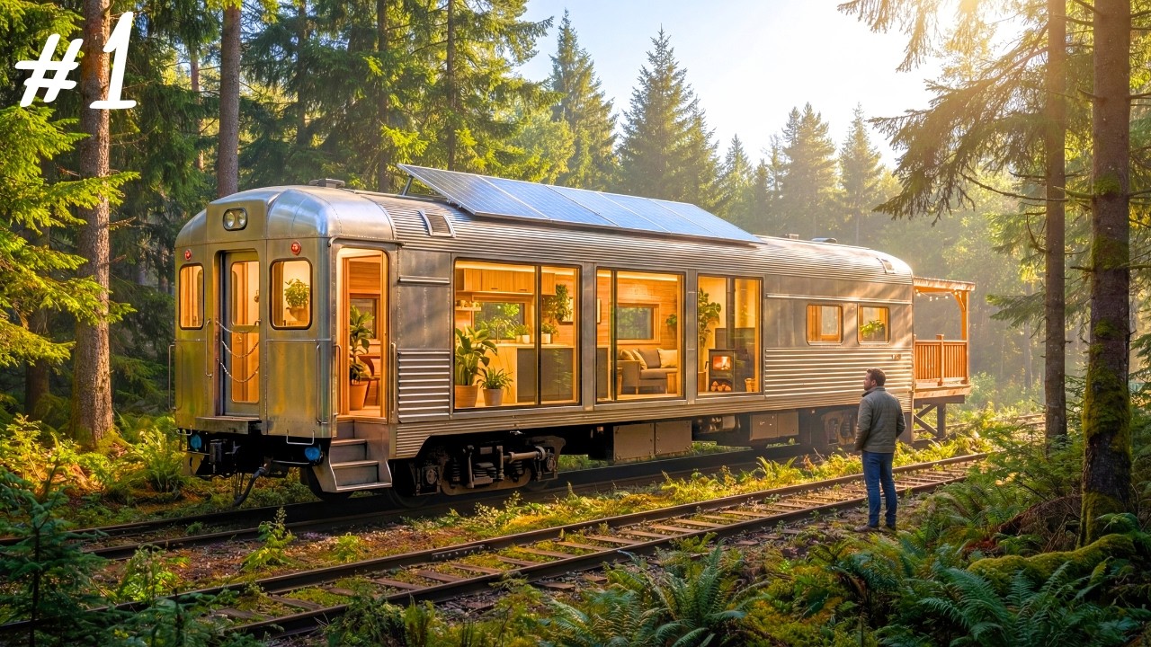 I Turned an Abandoned Train Restoration into a Hidden Luxury Tiny House in the Forest (ASMR Build)