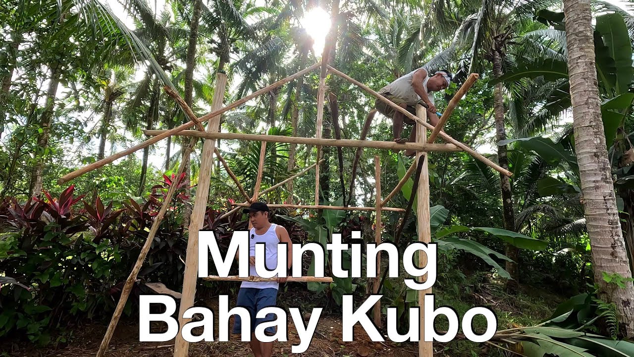 Sinimulan na ang Munting Bahay Kubo | Naitayo na ang Haligi | Paano gumawa ng Bahay Kubo