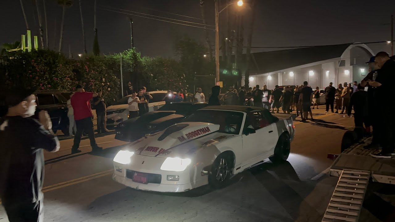 No prep race in Compton !!! Battle of the 3rd gen Camaro Long Beach performance vs NTD Cheese