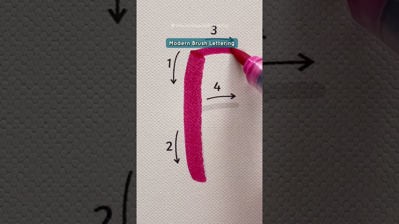 Modern Brush Lettering - Letter M Tutorial for Beginners  #nhuandaocalligraphy #modernbrushlettering