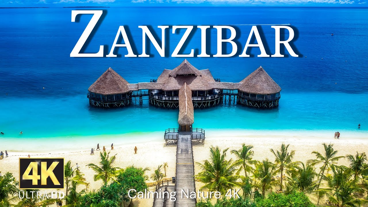 12 HOURS DRONE FILM: ZANZIBAR 4K \ Scenic Relaxation Film + Inspiring Cinematic Music