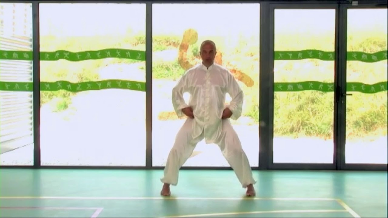 Qi Gong des 5 trésors. Titre: Posture du cavalier