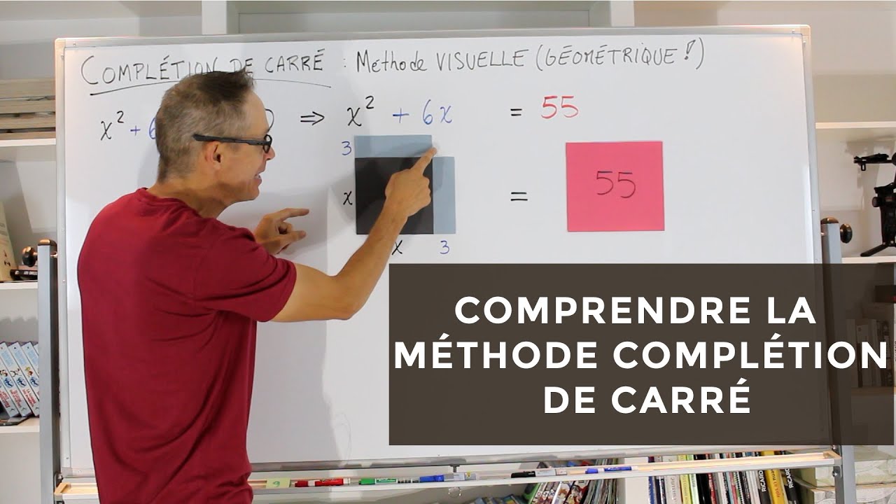 Comprendre la complétion de carré pour résoudre des équations quadratiques (méthode visuelle)