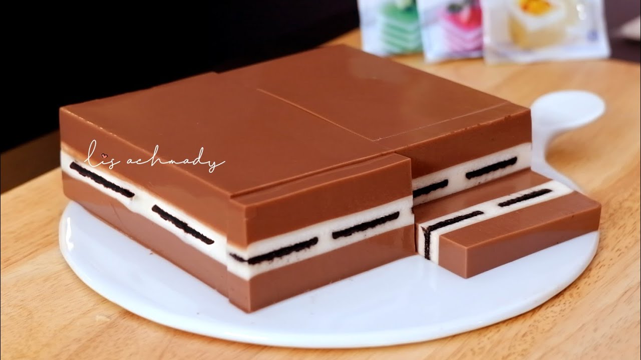PUDDING INI SANGAT DI SUKAI PEMBELI | Pudding Lapis Busa White Brown | Lembut Banget