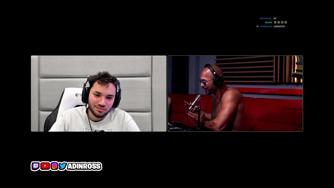ANDREW TATE Asks ADIN ROSS &ldquo;Have you seen the Clown that hides from Gay People&rdquo;