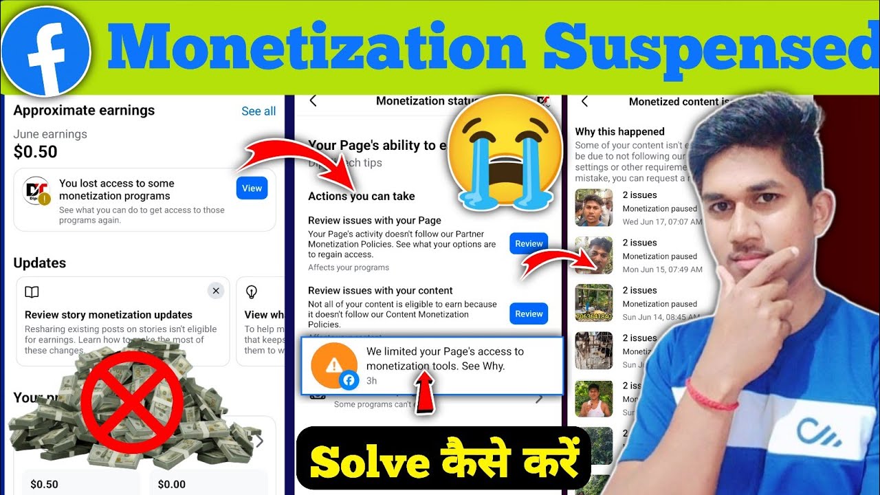 😭 Facebook monetization Suspended Problem Solve | You lost access to some monetization programs