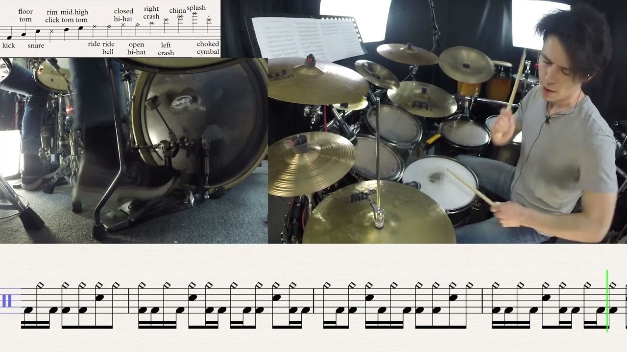 Evanescence - Bring Me To Life - Drum transcription, lesson, sheet music