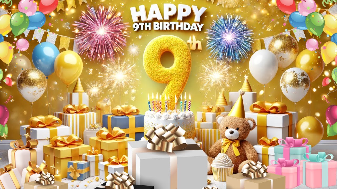 Happy 9th Birthday | Fun Pop Celebration Song for Preteens | Happy Birthday Song to You