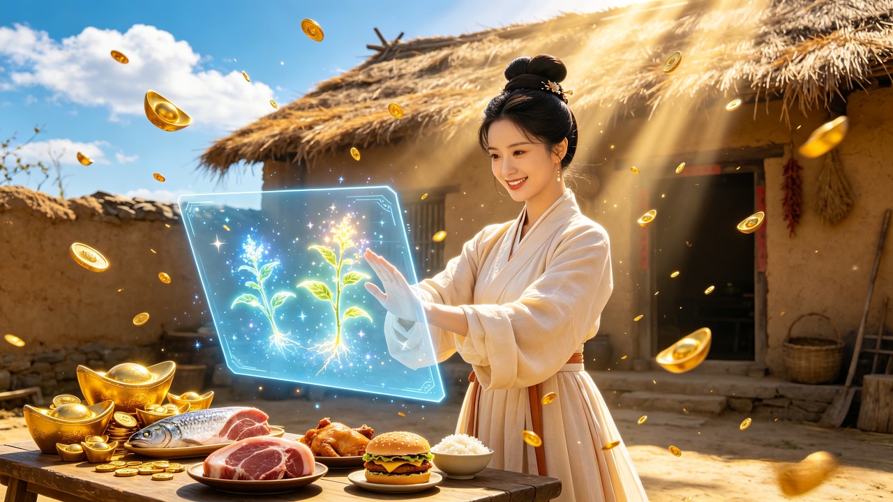 女孩穿越成山村農女，綁定交易系統逆天改命？看她如何種田囤糧暴富，爽虐全家逆襲！