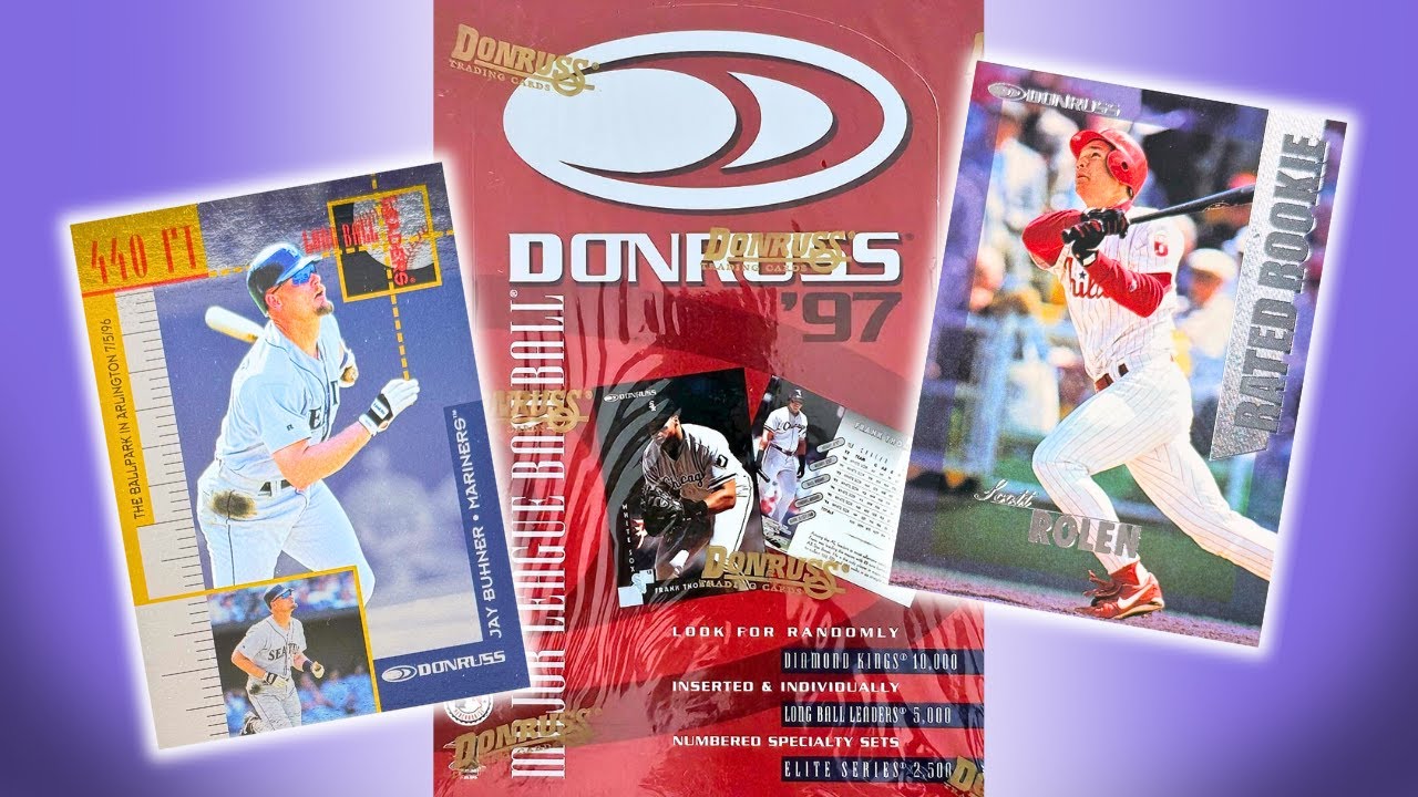 NUMBERED Inserts & Parallels in this 1997 Donruss Baseball Box