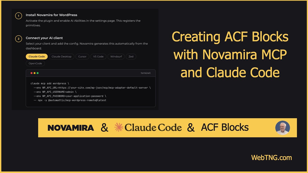 Создание блоков ACF с помощью Novamira и Claude Code