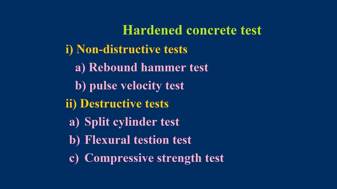 Tests ON Hardened concrete