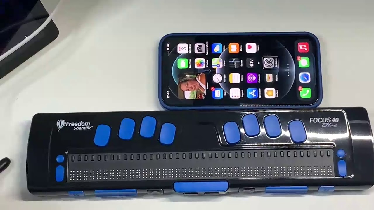 Focus 40 Blue 4ème Génération : Plage braille compatible iOS Android Windows Mac jumelage iPhone