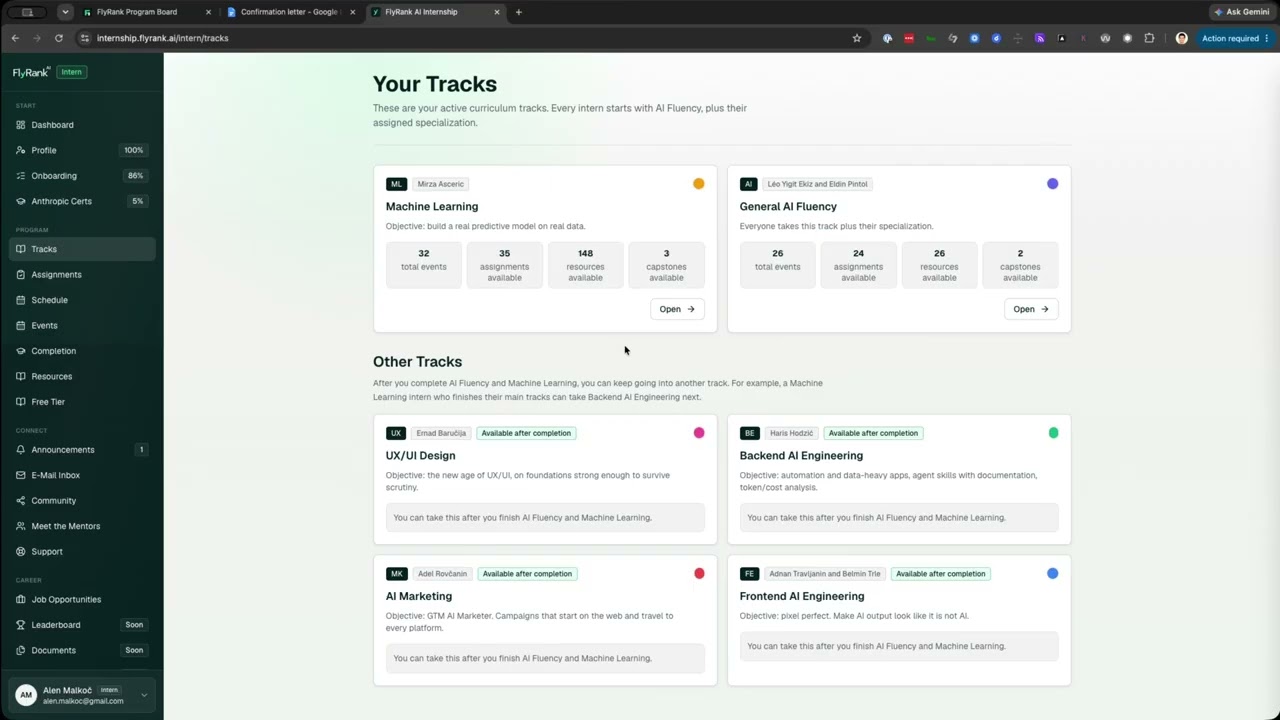 FlyRank Internship Portal Full Walkthrough &mdash; Every Feature Explained