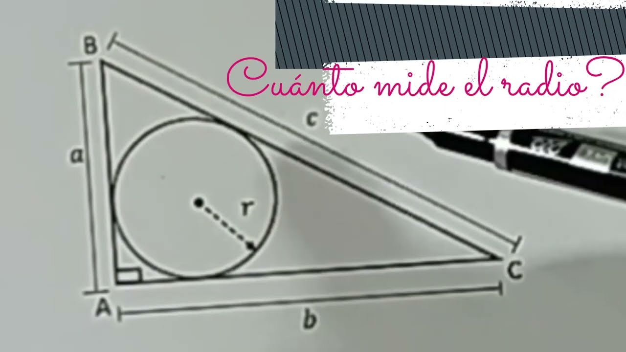 INRADIO, el radio escondido en un tri&aacute;ngulo rect&aacute;ngulo #geometria #matematicas #tri&aacute;ngulo #incirculo