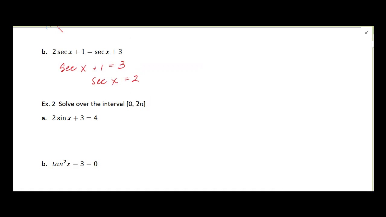 Solve by Linear Methods