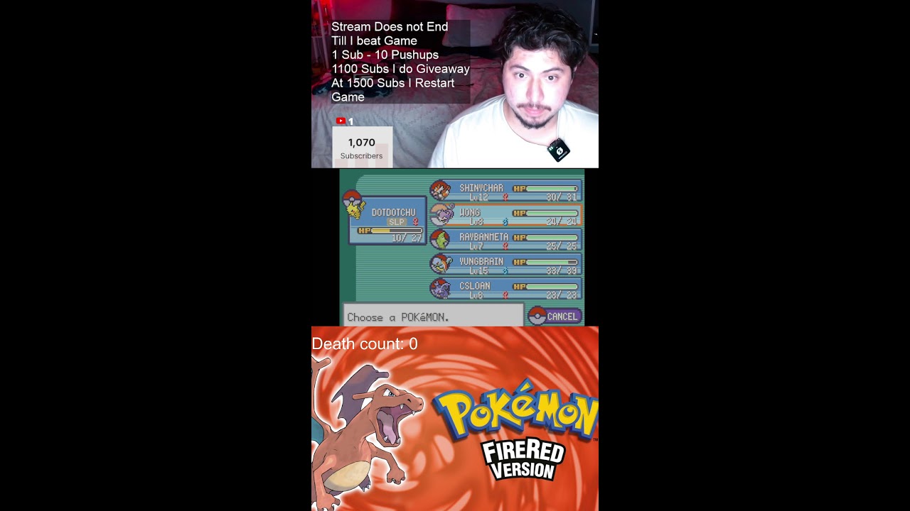 Stream Ends When I Beat Pokemon Fire Red 25 Subs Away From 1100