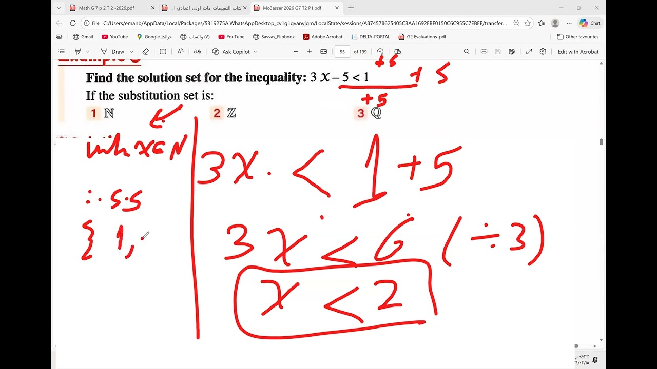 Inequalities Algebra (U 2 L 1) Math prep 1-2026