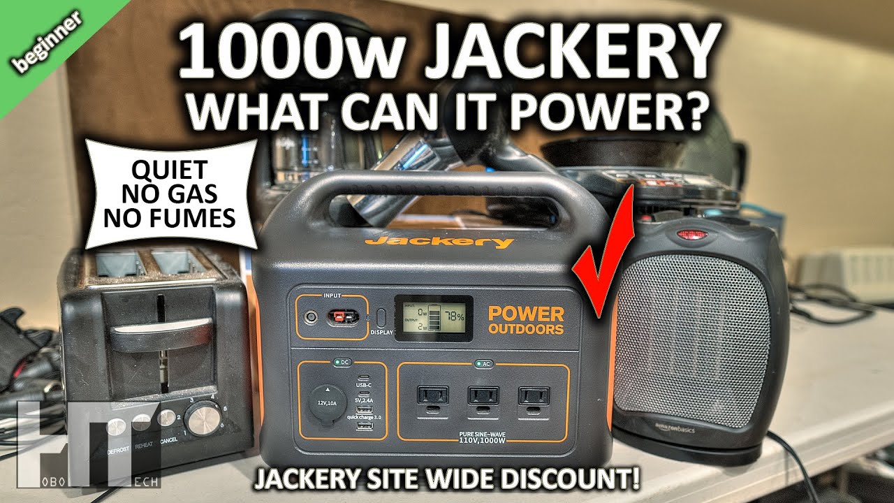 JACKERY 1000 Solar Generator REAL WORLD DEMO! Site Wide Discount Coupon Promo Code