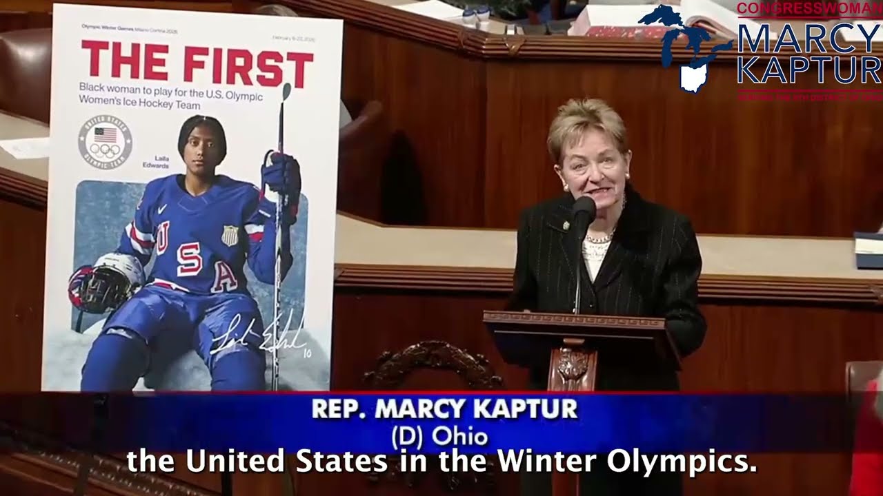 Congresswoman Kaptur Floor Speech Honoring Ohio's Laila Edwards For Making US Olympic Hockey History