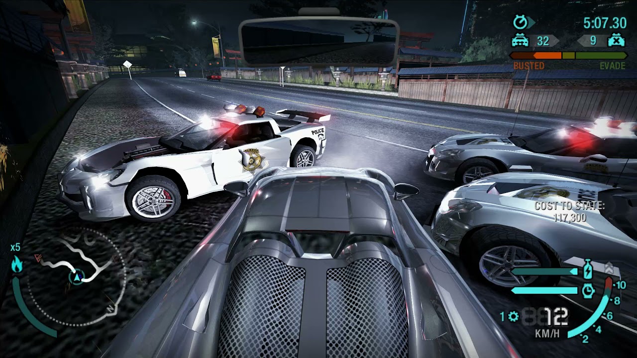 Need For Speed Carbon Police chase Porsche Carrera GT
