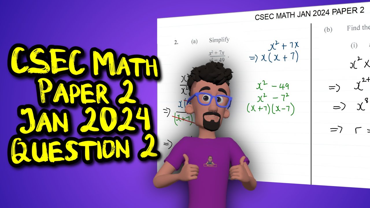 Jan 2024 Question 2 CSEC Math Paper 2