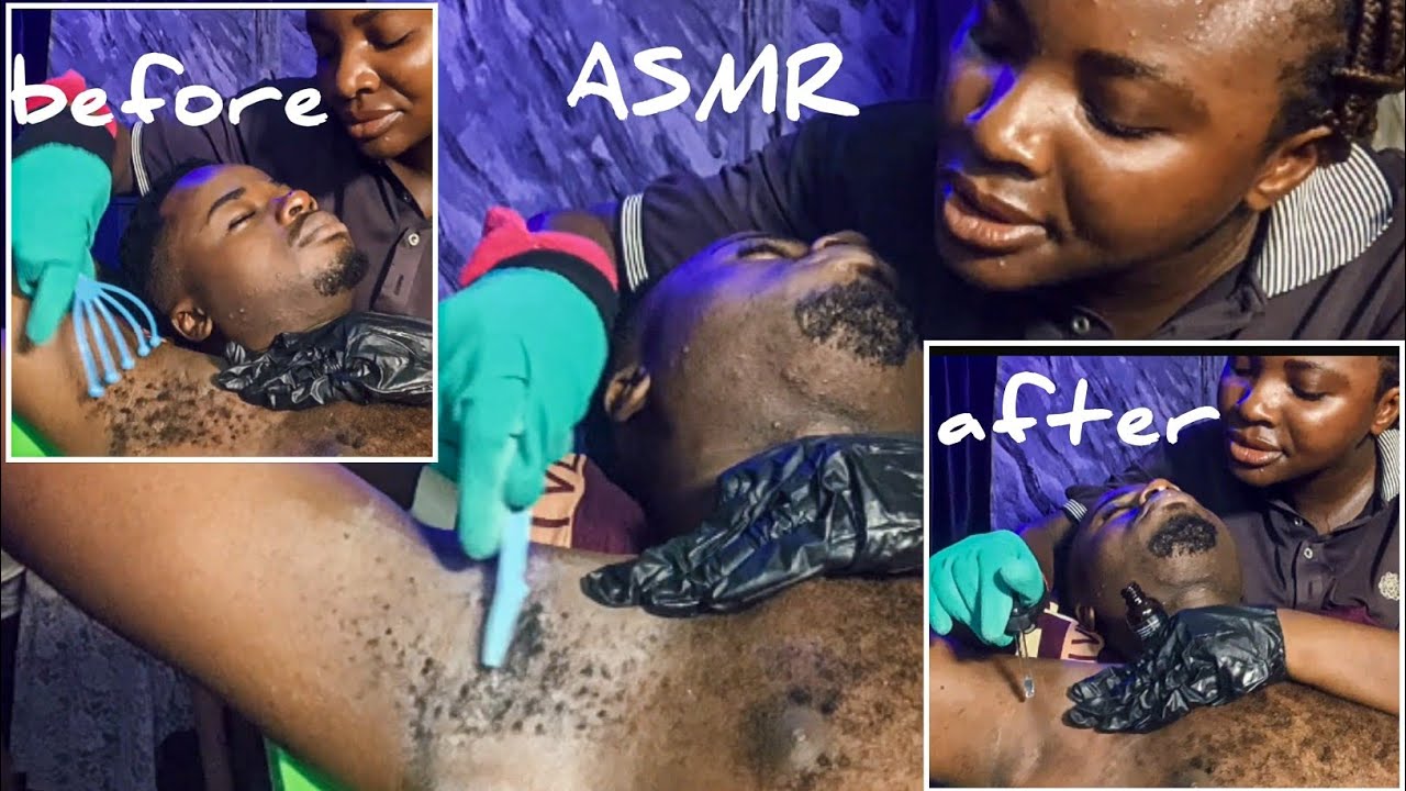 ASMR ✨ ARMPIT Ingrown Hair Removal and shaving 😮 with mouth sounds 