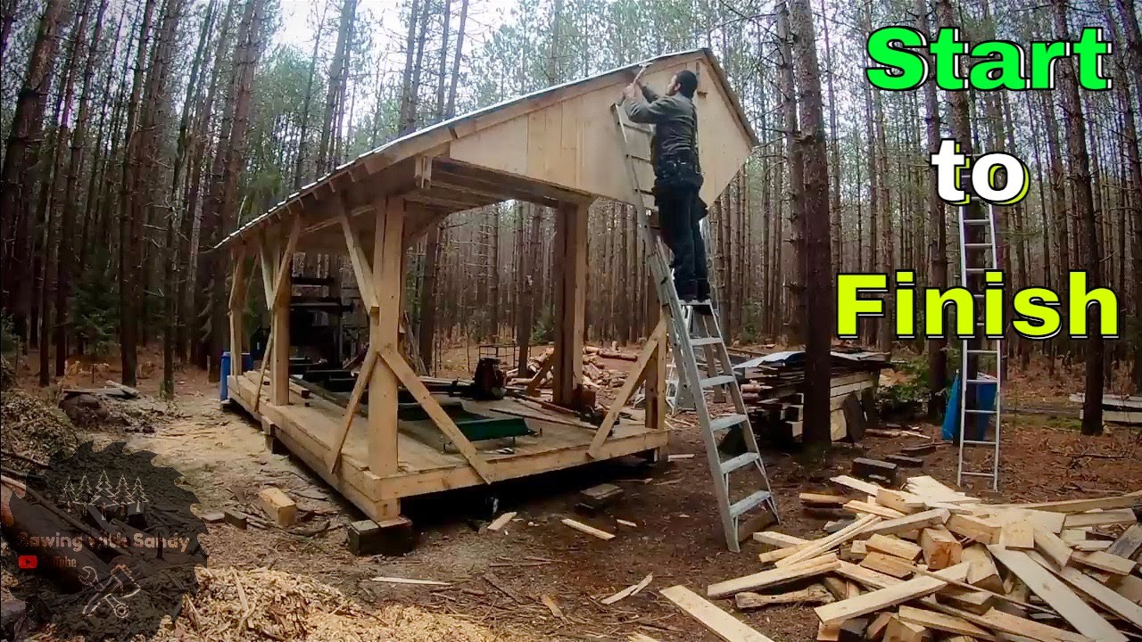 Full Sawmill Shelter Build in 10 minutes