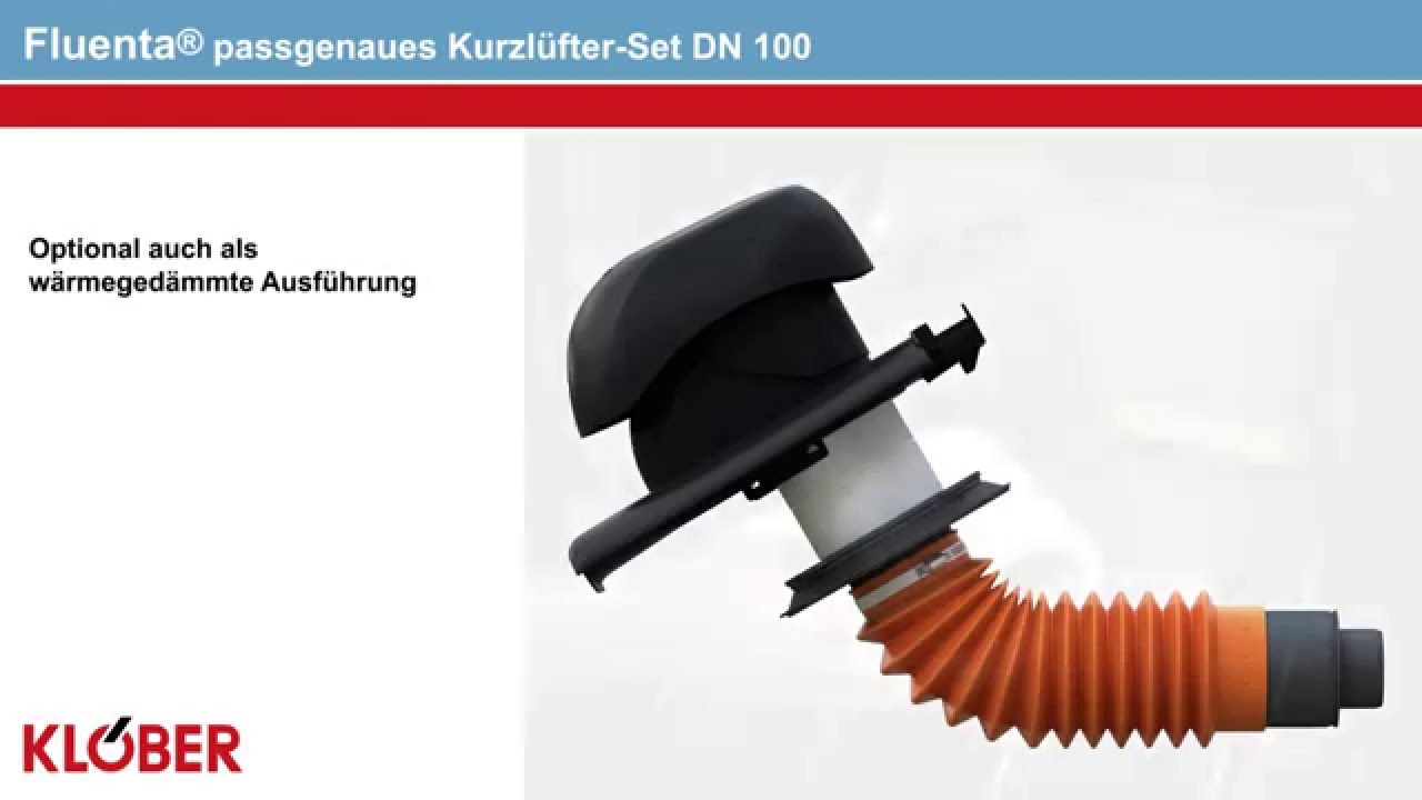 Fluenta® passgenaues Kurzlüfter-Set DN 100