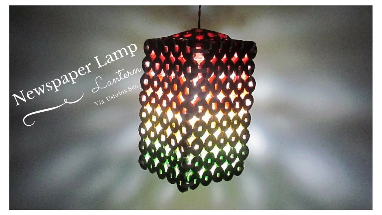 How To Make NewsPaper Lamp - Lantern