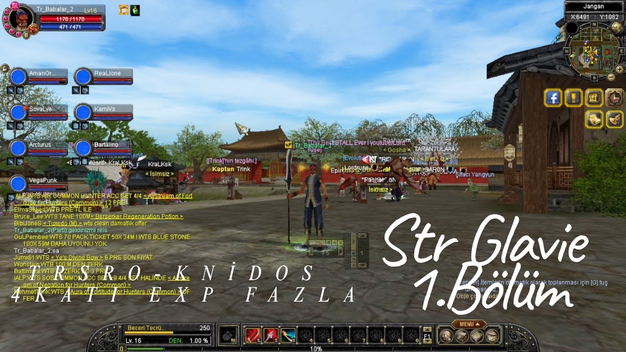 TRSRO KNİDOS STR GLAVİE 1.BÖLÜM 4X EXP RATE ARTMIŞ #silkroadonline #isro #trsro