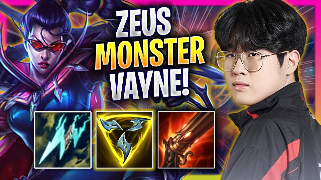 ZEUS IS A MONSTER WITH VAYNE! - T1 Zeus Plays Vayne TOP vs Gnar! | Season 2024