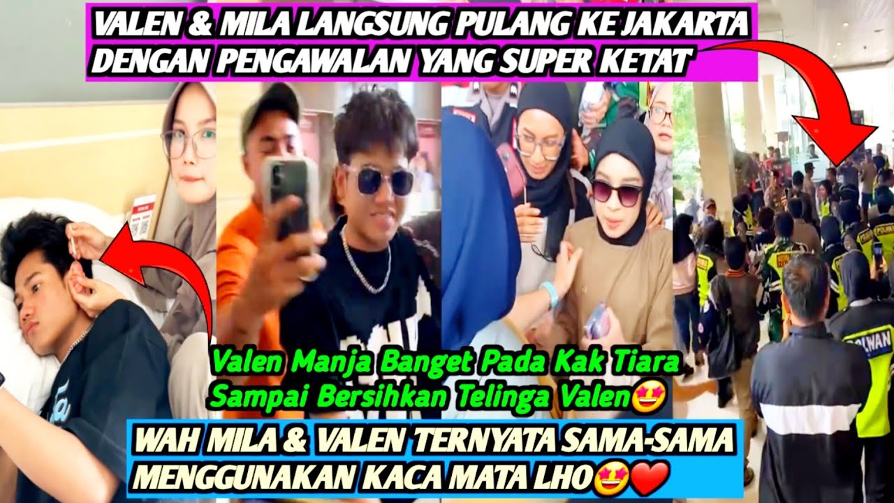 VALEN & MILA DI KAWAL SUPER KETAT SAAT AKAN PULANG KE JAKARTA‼️MILEN SANGAT DI CINTAI ORANG MADURA🤩👍
