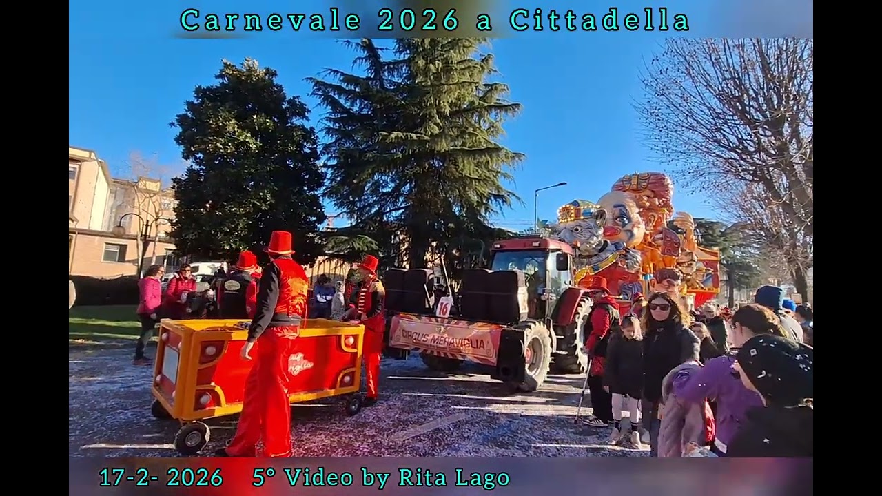 5°Video)  Sfilata carri mascherati a Cittadella (Pd) 17-2-26  (5°Video by Rita Lago Ritina 🐙) 