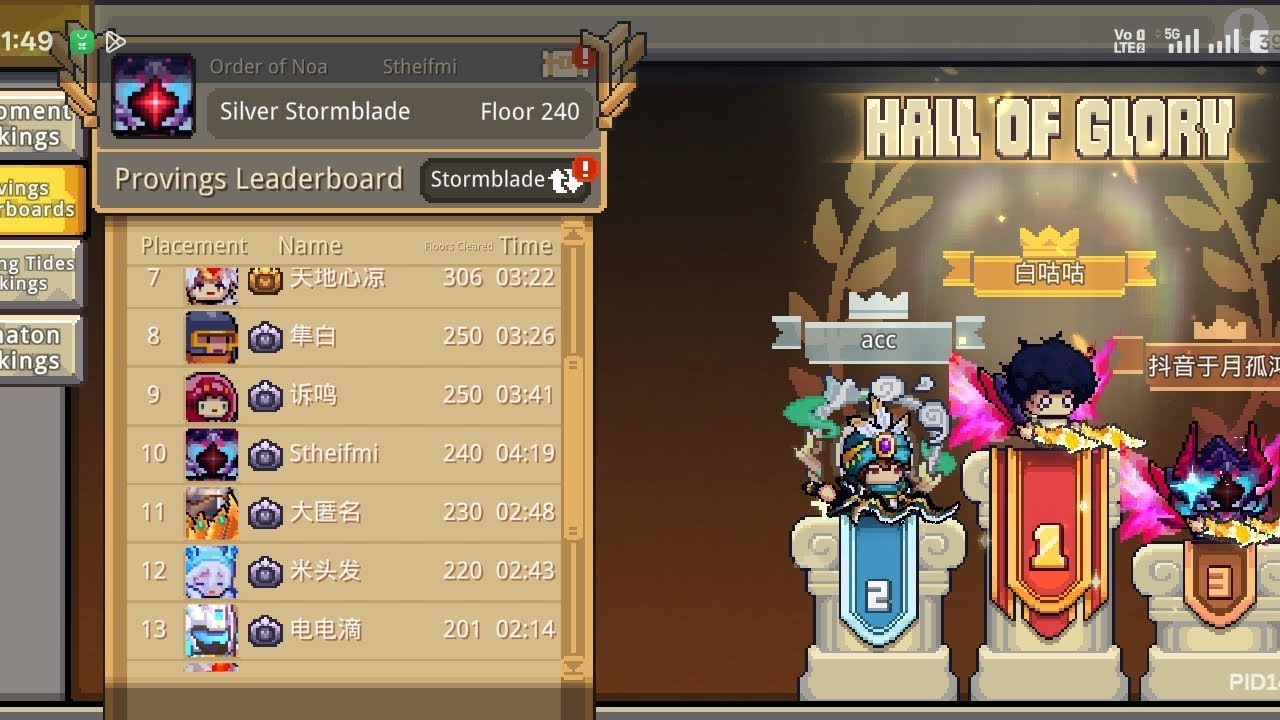 Soul Knight Prequel get Top 10 Proving Grounds on the first day of SS4 with Stormblade