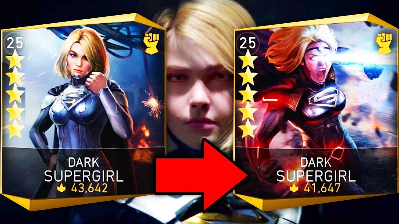 Injustice 2 Mobile. MAXED OUT GEAR on Dark Supergirl. Look Change and Gameplay.