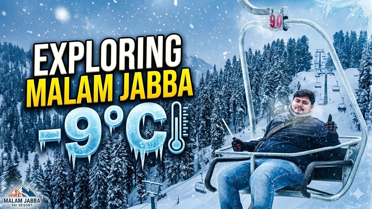 Exploring malam jabba in freezing cold ❄️🥶#malamjabba #malamjaba #snowfall #freezingweather 