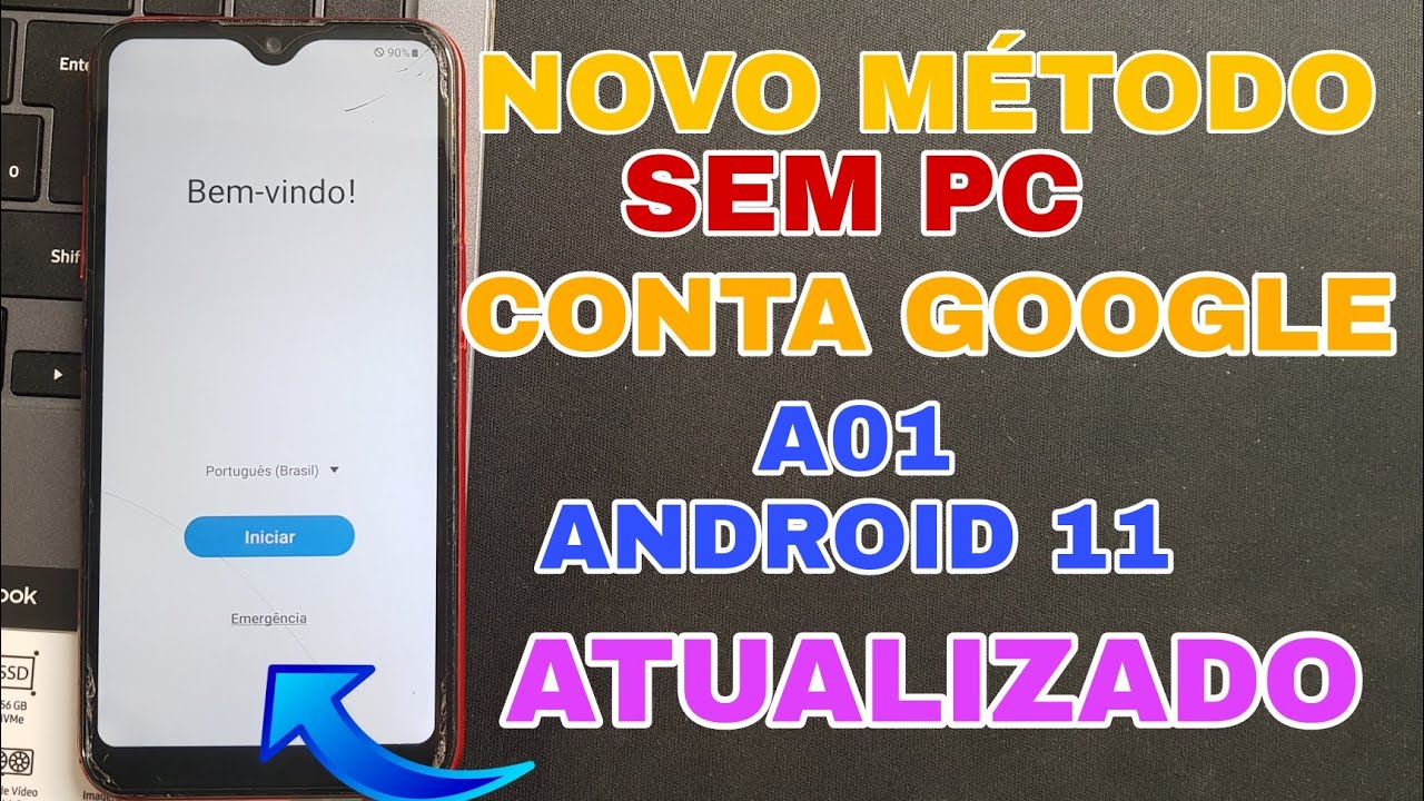 DESBLOQUEIO DE CONTA GOOGLE SAMSUNG A01 SEM PC ANDROID 11, ATUALIZADO 2022 NOVO MÉTODO MUITO FÁCIL