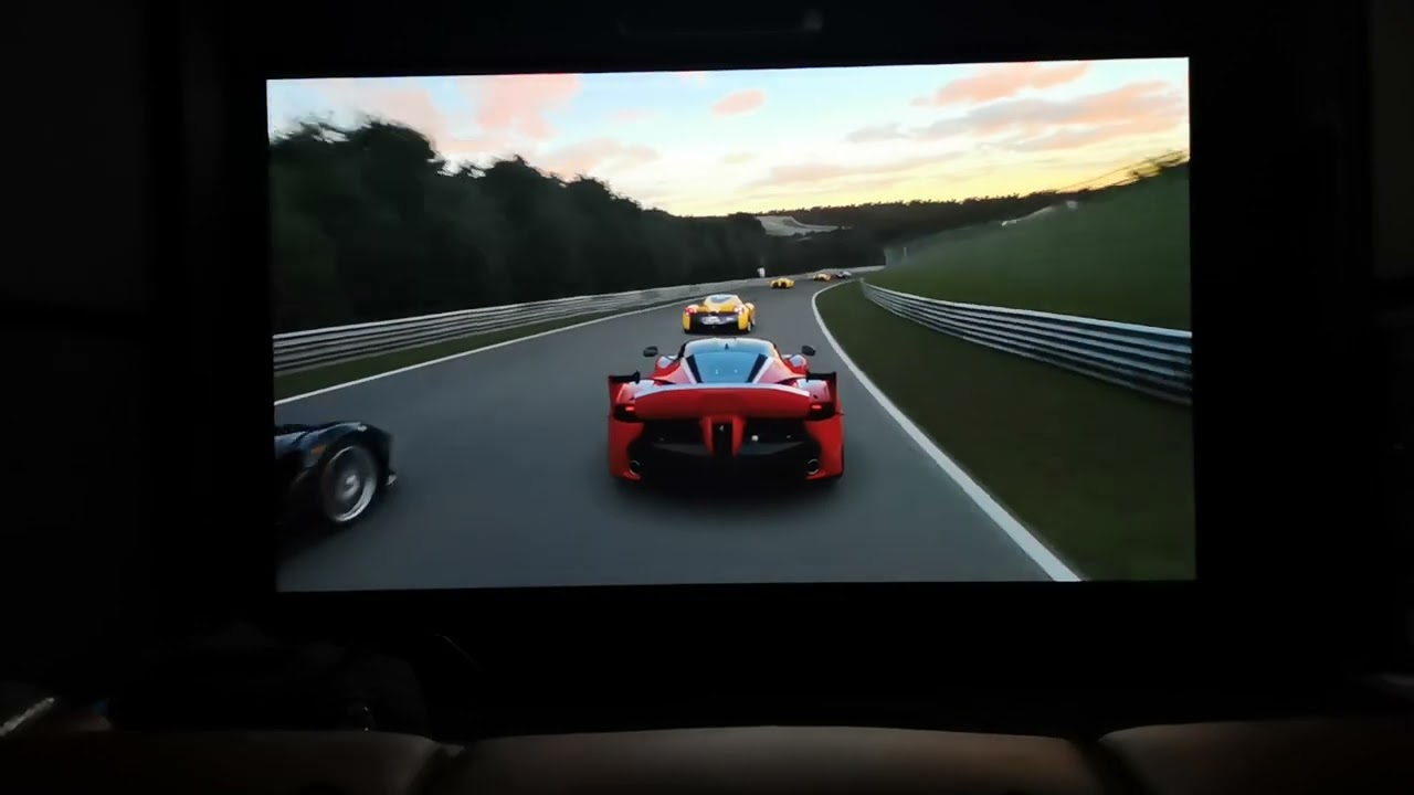 GT7 4K HDR 60fps replay on 170in in Dolby Atmos Home Cinema