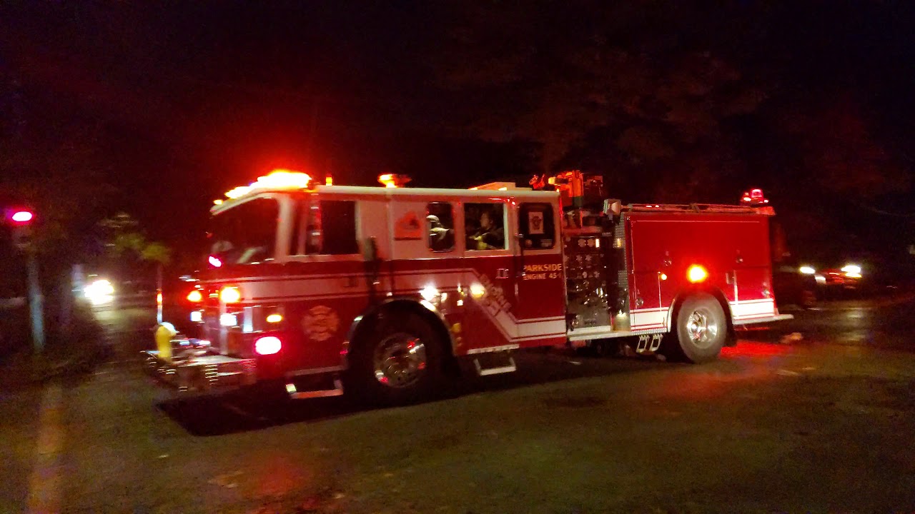 Parkside Fire Company Engine 45 Responding