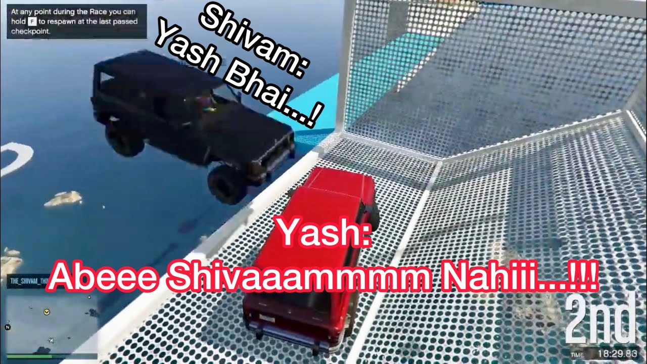 Car Parkour With Friend's In GTA 5 Online.