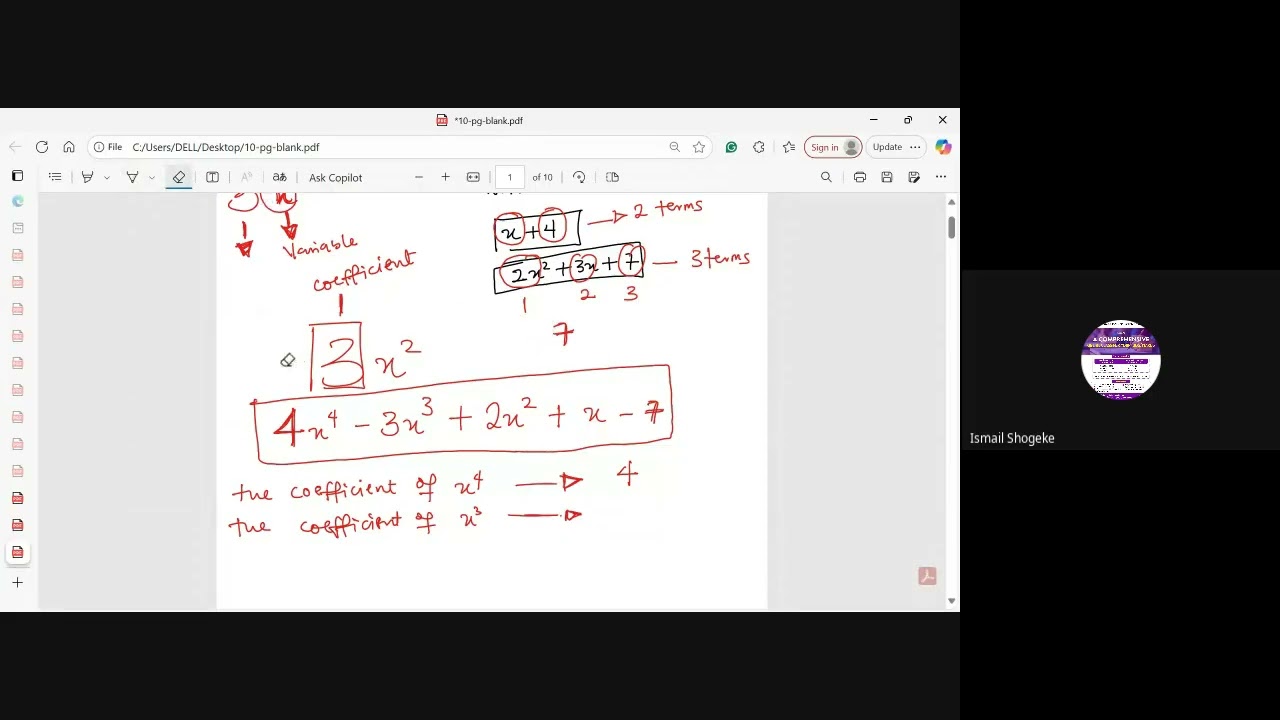 F/Mathematics 1 SMSA SSCE&UTME CC 219/8/25