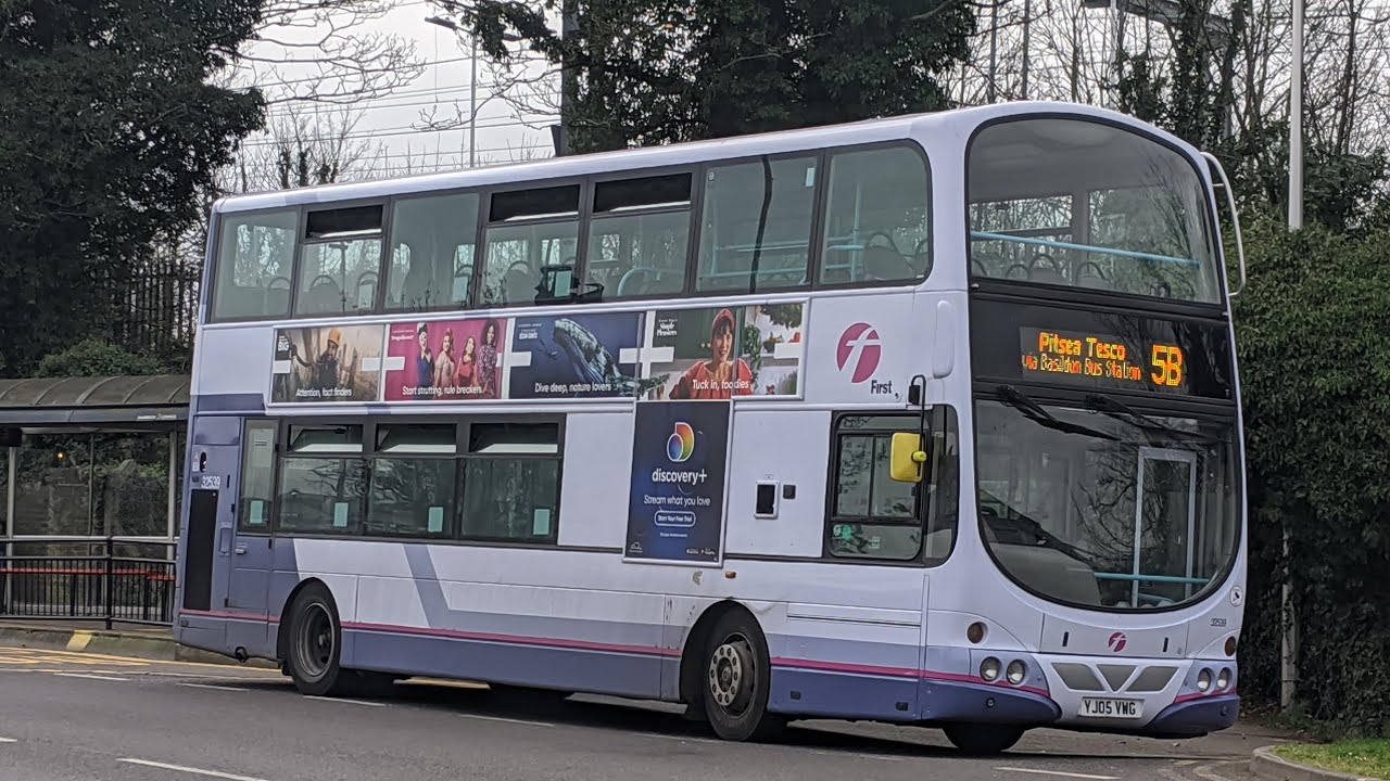 FULL ROUTE VISUAL | First Essex Route 5B: Grays Bus Station To Pitsea Tesco | 32539 (YJ05VWG)