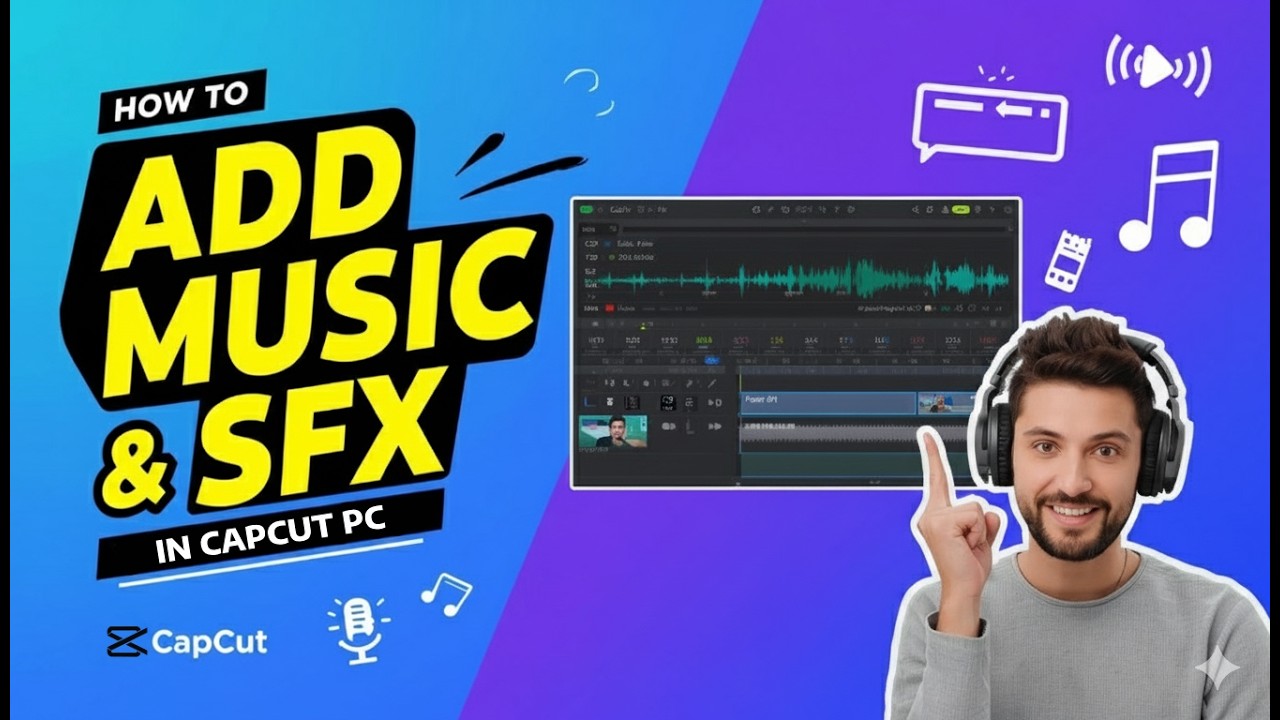 CapCut PC Tutorial EP.4 । How to Add Music, Sound Effect & Voiceover in CapCut 2025| Bangla Tutorial